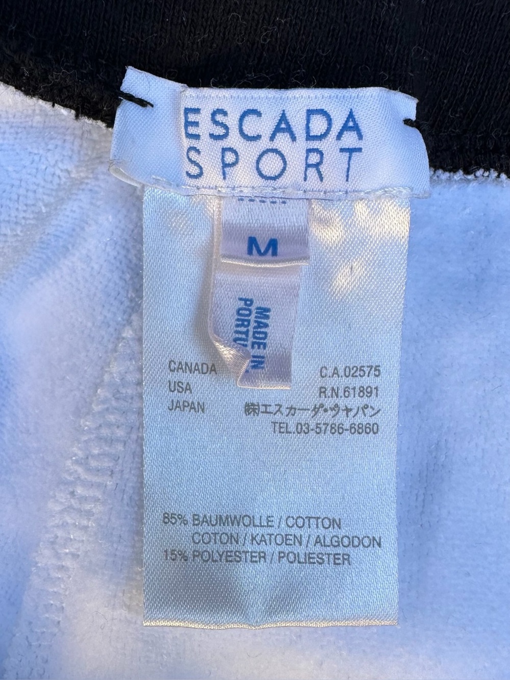 Escada Sport wide-leg drawstring sweat pants with embroidery - Size M - Picture 2 of 4
